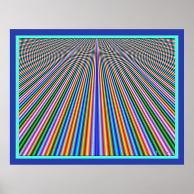 Dizzying Colour Lines Highway Poster (Front)