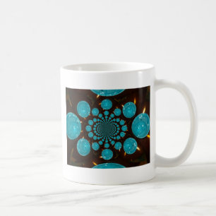 Dizzying Display of Cyan Lights Kaleidoscope Coffee Mug