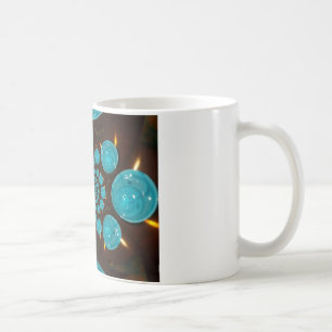 Dizzying Display of Cyan Lights Kaleidoscope Coffee Mug
