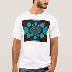 Dizzying Display of Cyan Lights Kaleidoscope T-Shirt