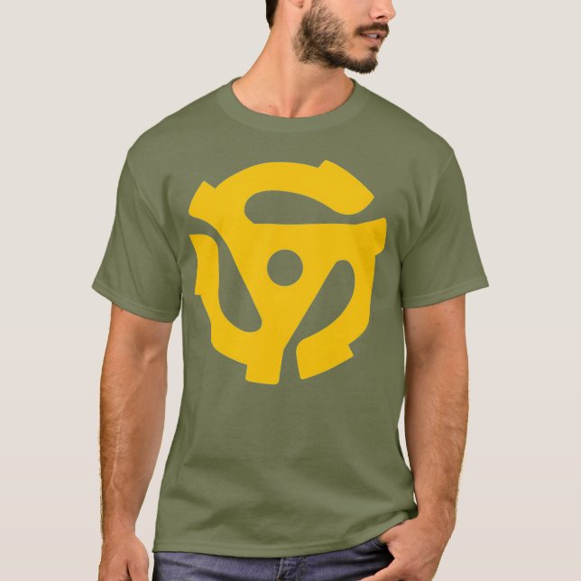 DJ 45 RPM Adapter Turntable Music T-Shirt (Front)