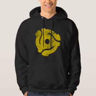 DJ 45 RPM Adapter Vintage Style Turntable Record D Hoodie
