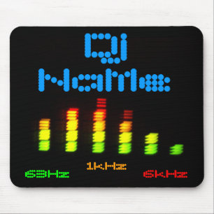 Dj Add Your Name Custom Equalizer Bar EQ Mouse Mat
