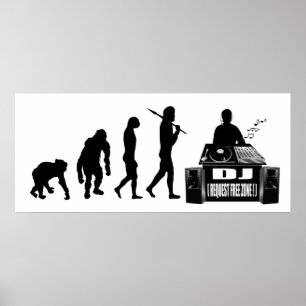 DJ and MC's vinyl lovers gear DJ Dubstep gifts Poster