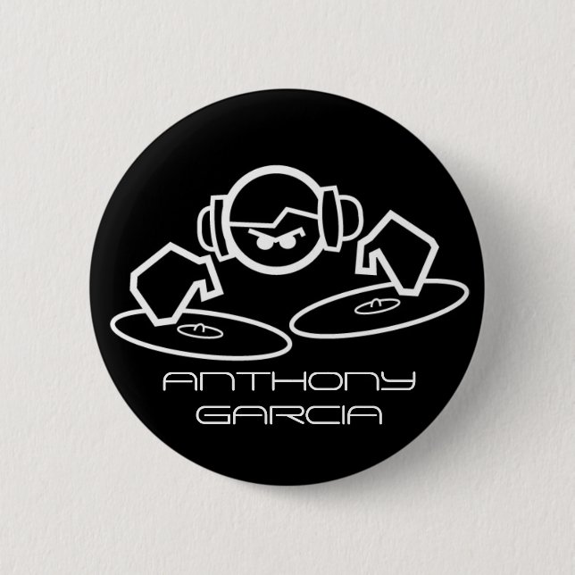 dj, ANTHONY GARCIA 6 Cm Round Badge (Front)