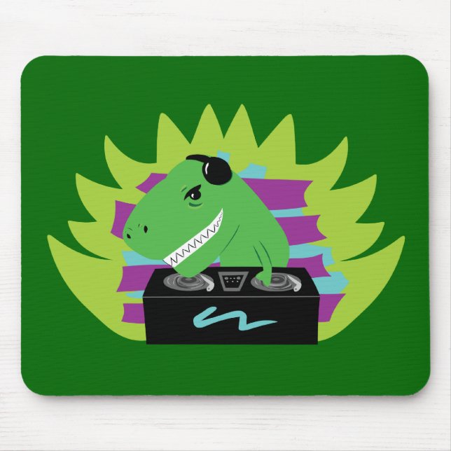 Dj-asaurus Rex Mouse Mat (Front)