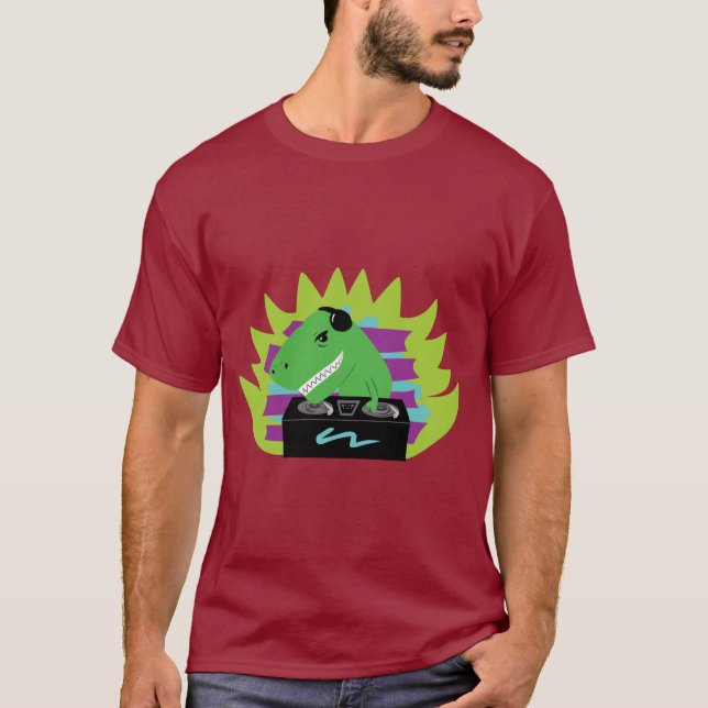 Dj-asaurus Rex T-Shirt (Front)