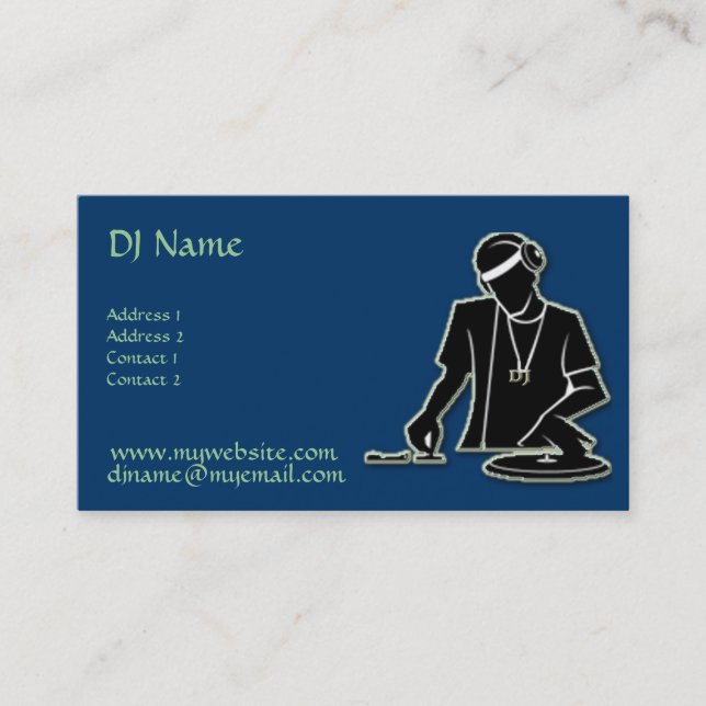 DJ at Work! Business Card (Front)