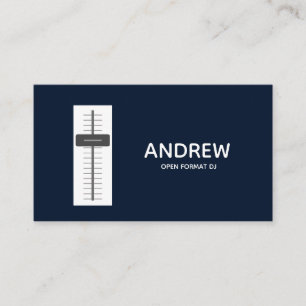 DJ Audio Engineer Navy Blue Minimalist Business Card