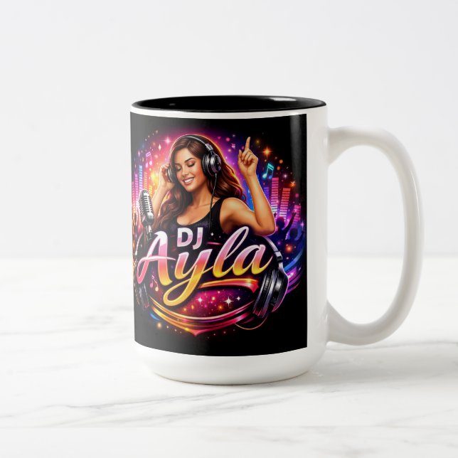 DJ AYLA 2 Two-Tone COFFEE MUG (Right)