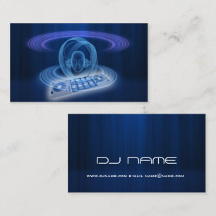 DJ blue head Business Card