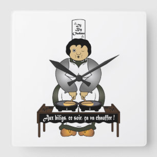 Dj Breton Square Wall Clock