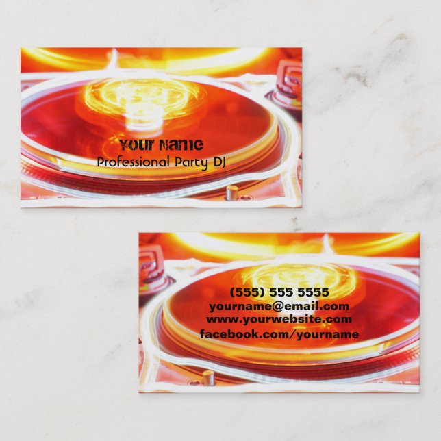 DJ  Business Card (Front/Back)