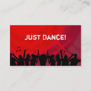 Dj Business Card Music Red Retro Dance 2