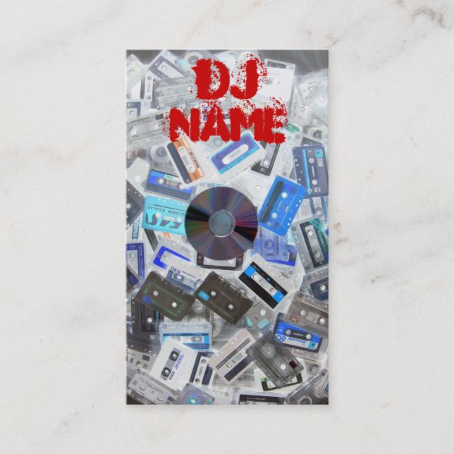 Dj Business Card Tapes vs Cd (Front)