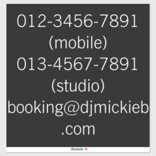 DJ business promotional banner cover up sticker