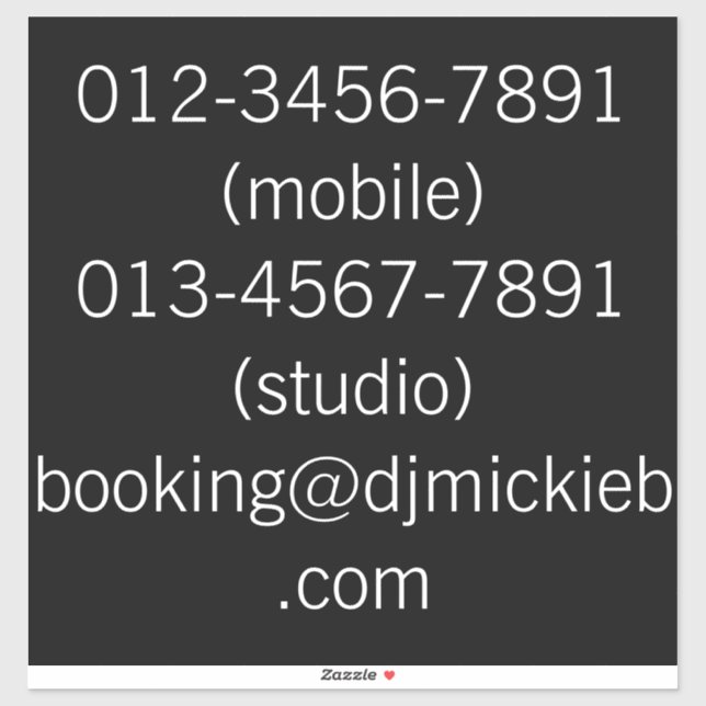 DJ business promotional banner cover up sticker (Sheet)