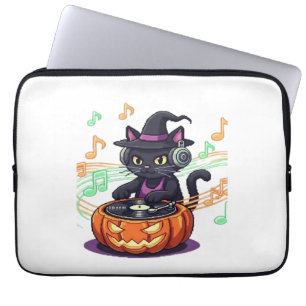 Dj cat halloween Oversized T-Shirt Laptop Sleeve
