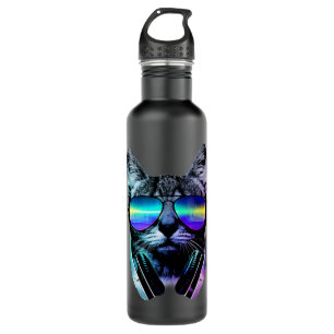 Dj Cat Headphones 710 Ml Water Bottle
