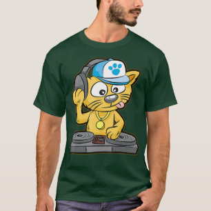 DJ Cat   Kitty scratch turntable Scratcher Gift T-Shirt