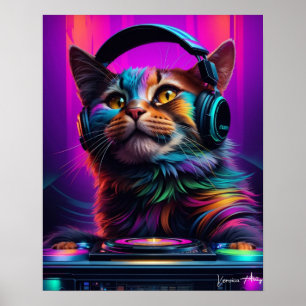 Dj cat poster