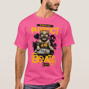 DJ Cat Purrfect Beats Meowsic Fest Turntable EDM G T-Shirt