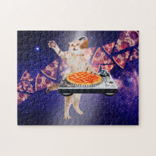 DJ Cat Turntable Mixer Jigsaw Puzzle