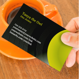 DJ CD Background Business Card