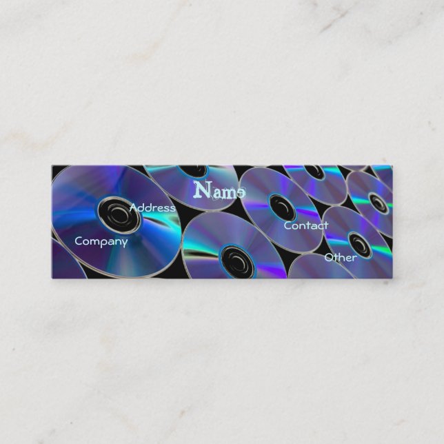 DJ CDs Mini Business Card (Front)