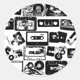 dj classic round sticker