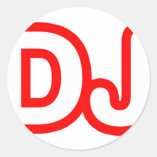 DJ CLASSIC ROUND STICKER