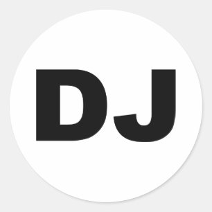 DJ CLASSIC ROUND STICKER