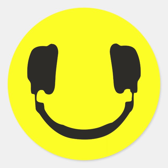 DJ CLASSIC ROUND STICKER (Front)