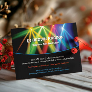 DJ Club Music Uplighting Postcard Template
