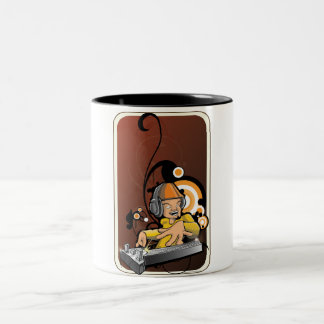 Dj Coffee Two-Tone Coffee Mug