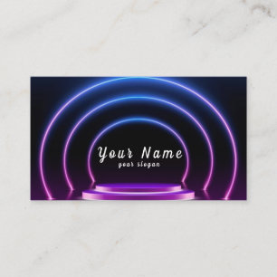 DJ Colourful Neon Lights Vibrant - Stand Out Business Card