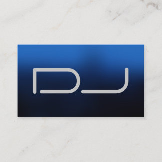 DJ Contemporary Stylish Blue Background Business Card