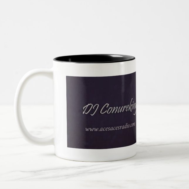 DJ Conureking Two-Tone Coffee Mug (Left)