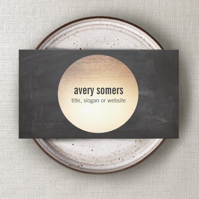 DJ Cool Modern Gold Circle Business Card (Creator Uploaded)