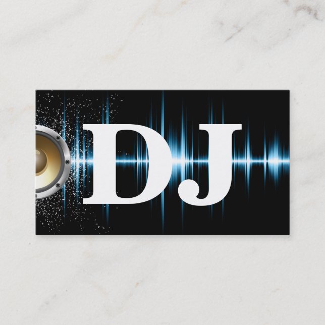 DJ Cool Sound Waves Deejay Business Card (Front)