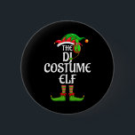 Dj Costume Elf Matching Family Group Christmas Par 6 Cm Round Badge<br><div class="desc">Dj Costume Elf Matching Family Group Christmas Party</div>