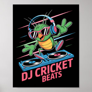 Dj Cricket Beats Groovy Music Fun  Poster