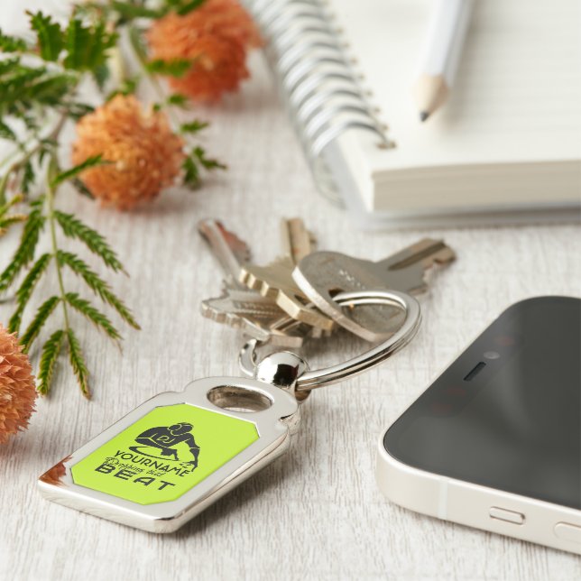 DJ custom color & monogram key chain (Side)