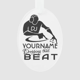 DJ custom color & monogram ornament