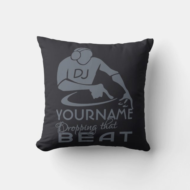 DJ custom color throw pillow (Front)
