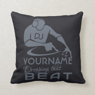 DJ custom color throw pillow
