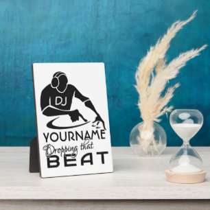 DJ custom colour & monogram plaque
