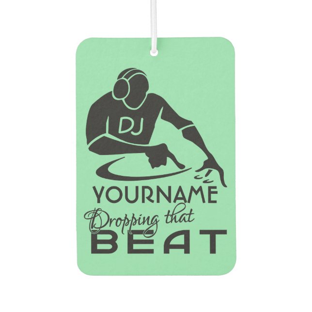 DJ custom name & colour air freshner Car Air Freshener (Front)