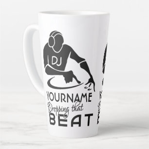 DJ custom name Latte Mug