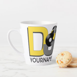 DJ custom name Latte Mug